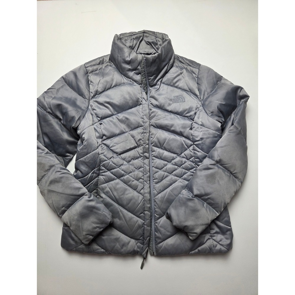 The North Face Women's Aconcagua Down Jacket Size Medium Winter Fall Gray Silver